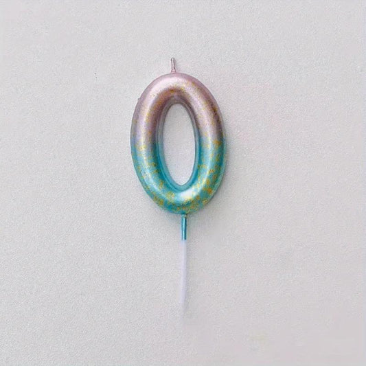 Starry Sky Gradient Number Candle for Cake Decoration
