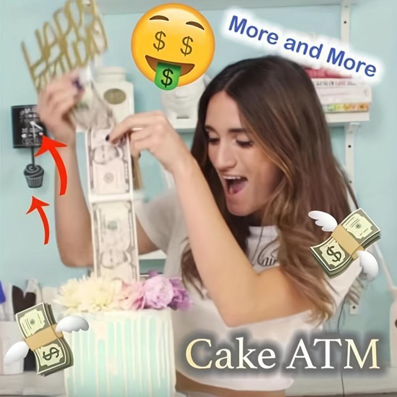 Draw Money Cake Box Pull Money Happy Birthday Party Decoration