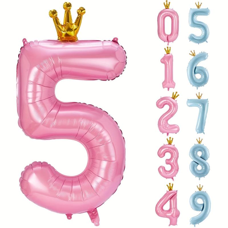 Crown 101 6 Cm Large Number Balloons 0 9 Crown Foil Big Digital Balloon