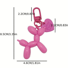 Candy Balloon Dog Acrylic Keychain Love Pendant Party Gift
