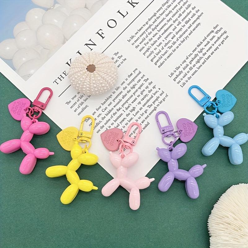 Candy Balloon Dog Acrylic Keychain Love Pendant Party Gift