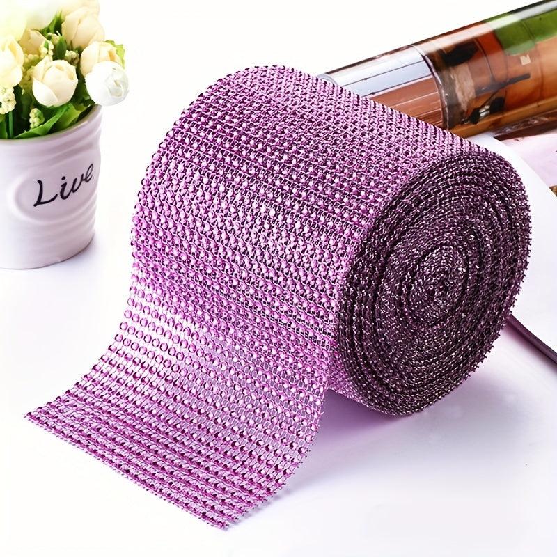 24Rows Sparkling Diamond Mesh Ribbon for Home Decor and Party Crafts
