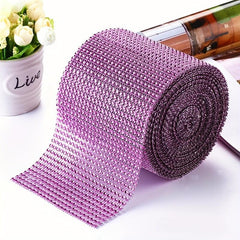 24Rows Sparkling Diamond Mesh Ribbon for Home Decor and Party Crafts
