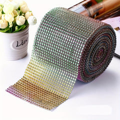 24Rows Sparkling Diamond Mesh Ribbon for Home Decor and Party Crafts
