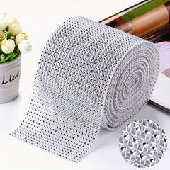 24Rows Sparkling Diamond Mesh Ribbon for Home Decor and Party Crafts
