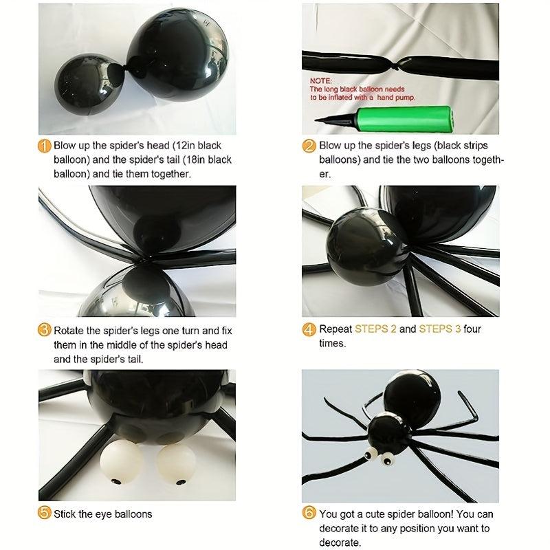 96pcs Halloween Balloon Arch Set DIY Spider Shape Party Decoration Needs