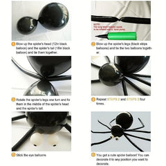 96pcs Halloween Balloon Arch Set DIY Spider Shape Party Decoration Needs