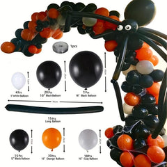 96pcs Halloween Balloon Arch Set DIY Spider Shape Party Decoration Needs