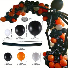 96pcs Halloween Balloon Arch Set DIY Spider Shape Party Decoration Needs