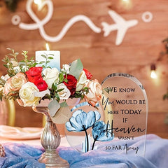 Heart Acrylic Sign Love Memories Wedding Memorial Table Photo Balloon Party