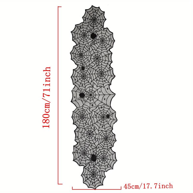 Gothic Halloween Lace Table Runner 44x180cm