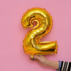 1pc Numeral Balloon 40 Aluminum Foil Balloons Year Old Number Balloon Toy