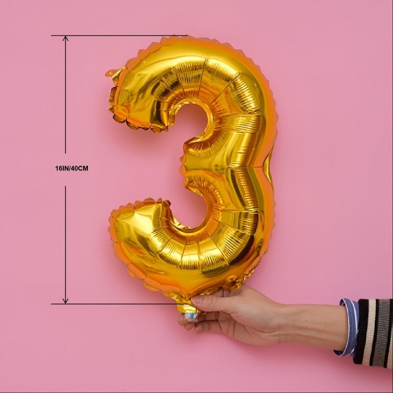 1pc Numeral Balloon 40 Aluminum Foil Balloons Year Old Number Balloon Toy