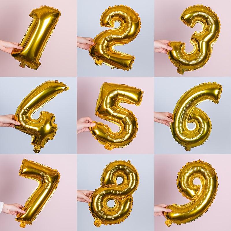 1pc Numeral Balloon 40 Aluminum Foil Balloons Year Old Number Balloon Toy