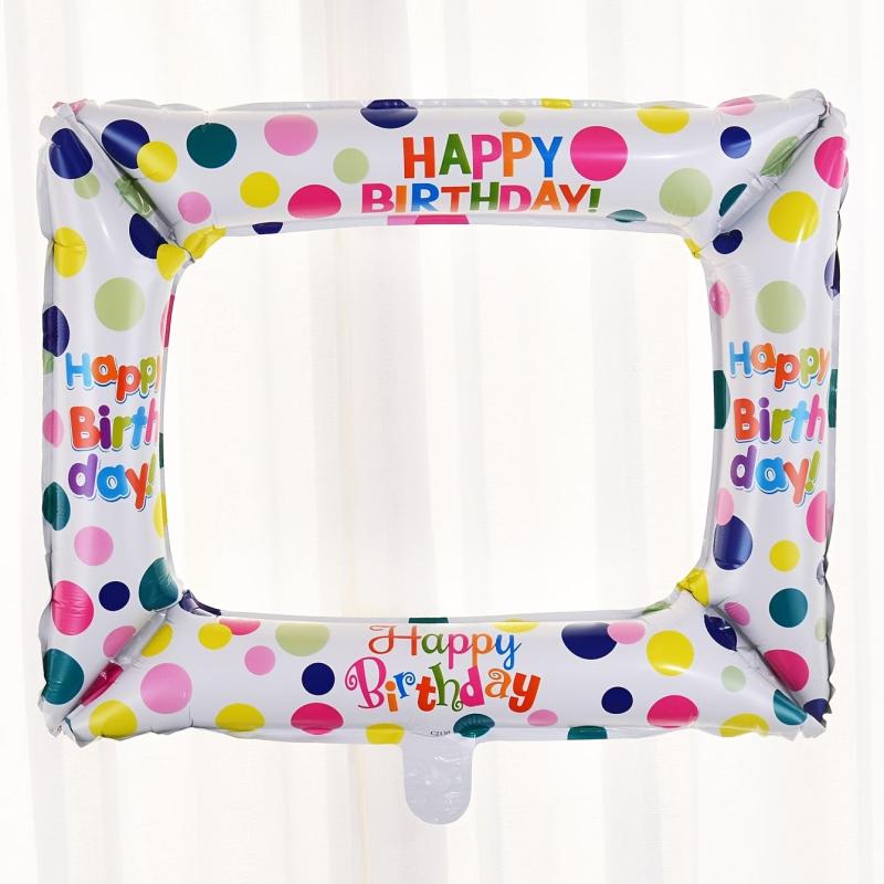 Happy Birthday Balloon Photo Frame - Party Decor Supplies