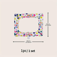 Happy Birthday Balloon Photo Frame - Party Decor Supplies
