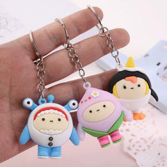 1pc Cartoon Plush Keychain Backpack Charms Cute Decoration Keyring Bag Pendants