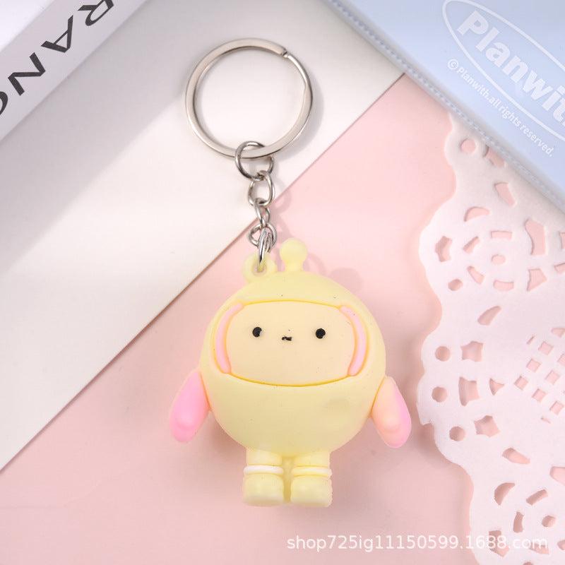 1pc Cartoon Plush Keychain Backpack Charms Cute Decoration Keyring Bag Pendants
