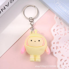 1pc Cartoon Plush Keychain Backpack Charms Cute Decoration Keyring Bag Pendants