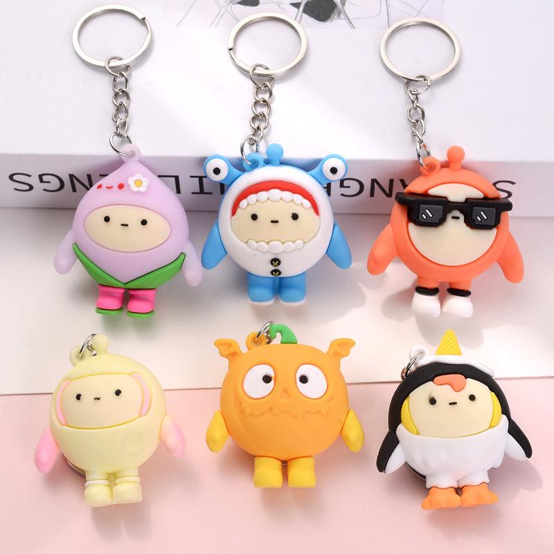 1pc Cartoon Plush Keychain Backpack Charms Cute Decoration Keyring Bag Pendants