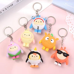 1pc Cartoon Plush Keychain Backpack Charms Cute Decoration Keyring Bag Pendants