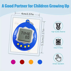 Retro Virtual Electronic Pet Key Chain Fun Handheld Game for Kids and Adults