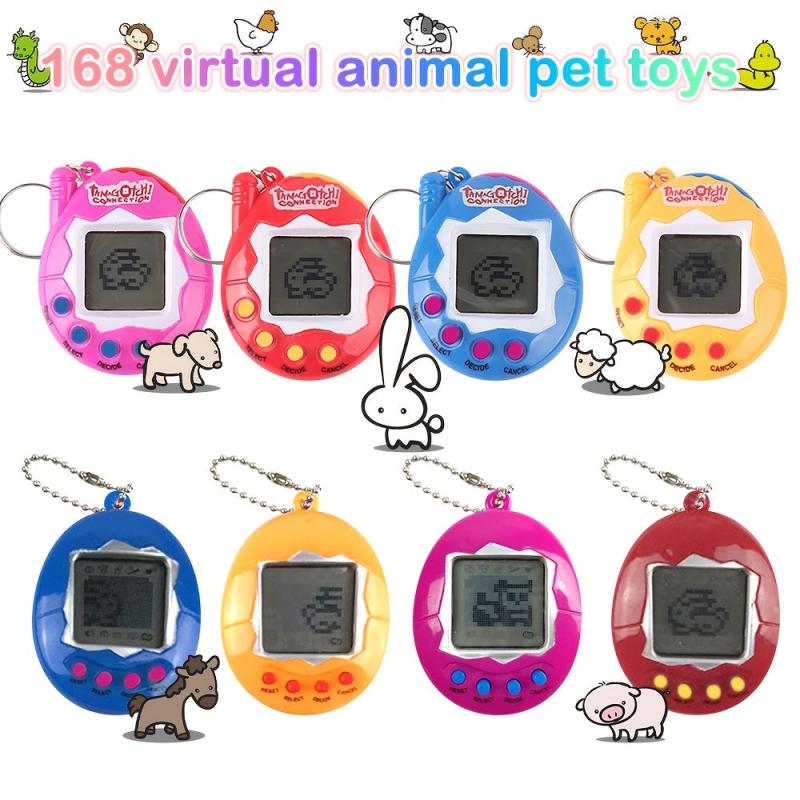 Retro Virtual Electronic Pet Key Chain Fun Handheld Game for Kids and Adults