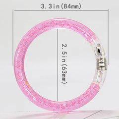 LED Glitter Bubble Bangle Bracelet Acrylic Toy Halloween Party Favors