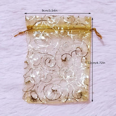 Stylish Organza Drawstring Bags for Jewelry Party Festive Cosmetics and Candy
