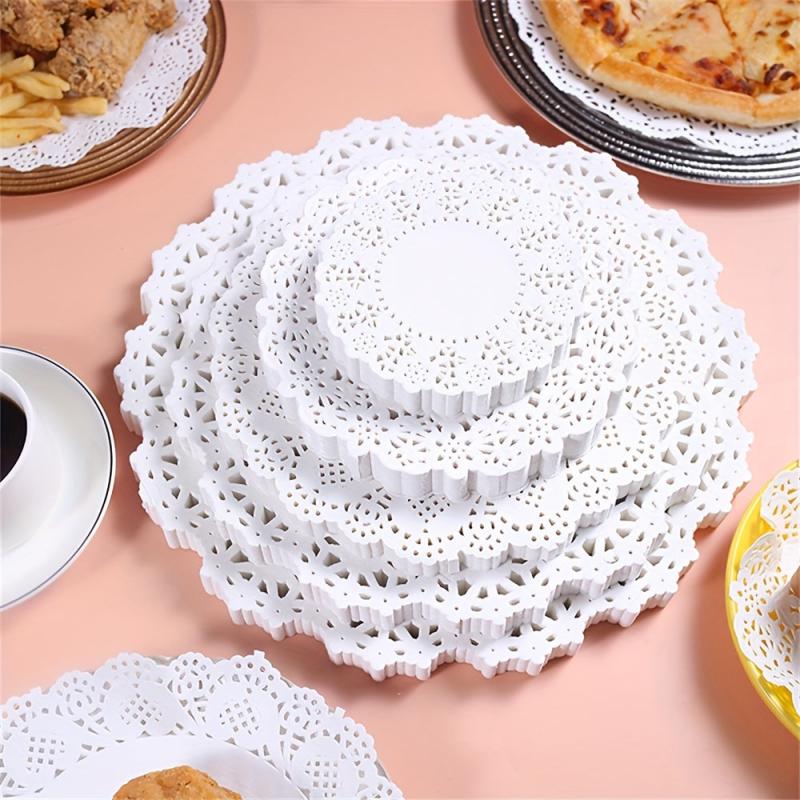 100pcs Lace Paper Doilies for Wedding Party Favors DIY Decor