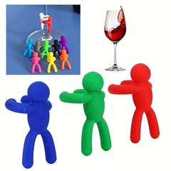 12pcs Reusable Wine Glass Markers for Parties and Bars