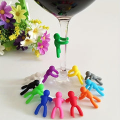 12pcs Reusable Wine Glass Markers for Parties and Bars