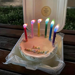 Colorful Flame Birthday Candles Happy Birthday Candles