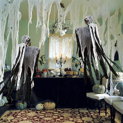 Haunted House Door Hanging Skull Gauze Ghost Face Halloween Decoration