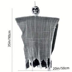 Haunted House Door Hanging Skull Gauze Ghost Face Halloween Decoration