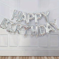 Birthday Balloon Rose Golden Foil Letter Balloons Set Party Decoration