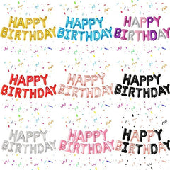 Birthday Balloon Rose Golden Foil Letter Balloons Set Party Decoration