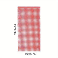 2pcs Square Laser Rain Silk Birthday Curtains 99x199cm