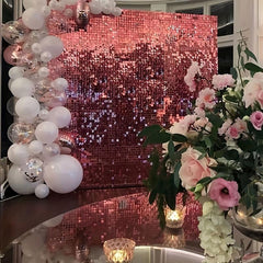 2pcs Square Laser Rain Silk Birthday Curtains 99x199cm