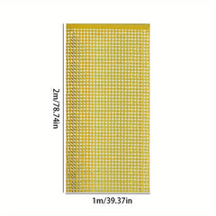 2pcs Square Laser Rain Silk Birthday Curtains 99x199cm