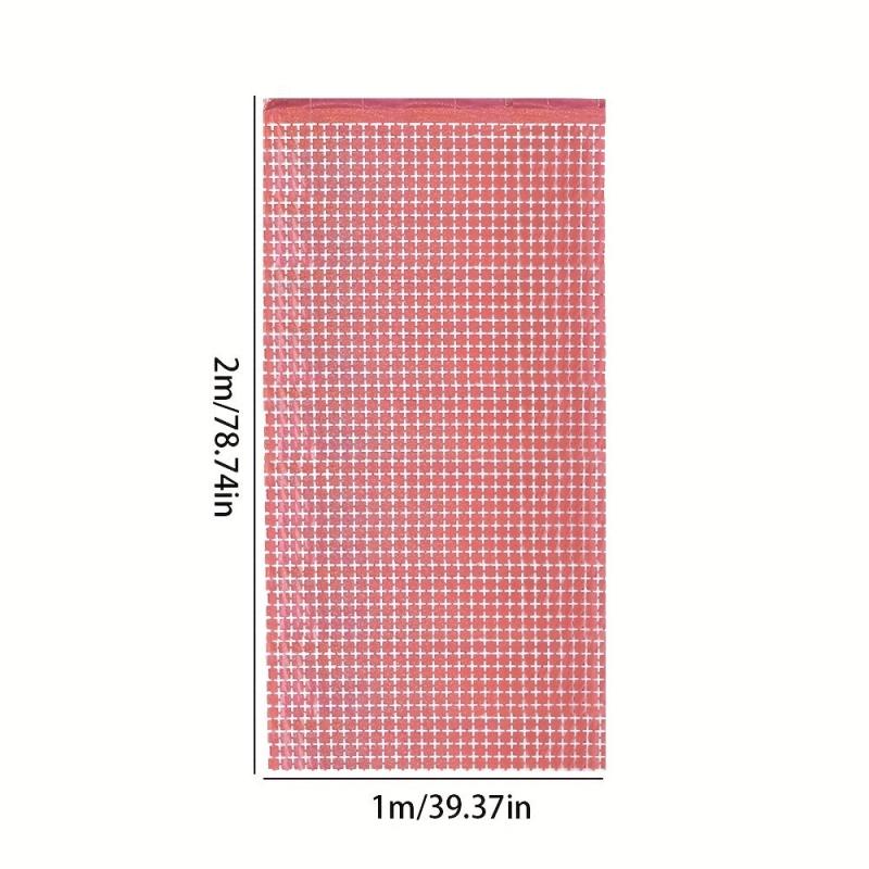 2pcs Square Laser Rain Silk Birthday Curtains 99x199cm