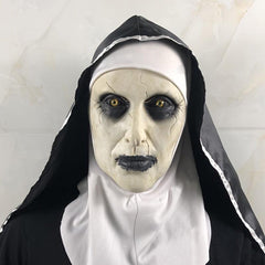 Halloween Nun Latex Head Mask for Costume Parties Decorations Cosplay