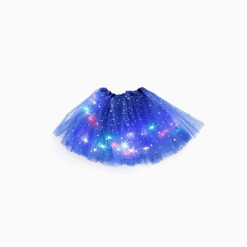 LED Light Flower Princess Tutu Skirt Fairy Costume For Girl