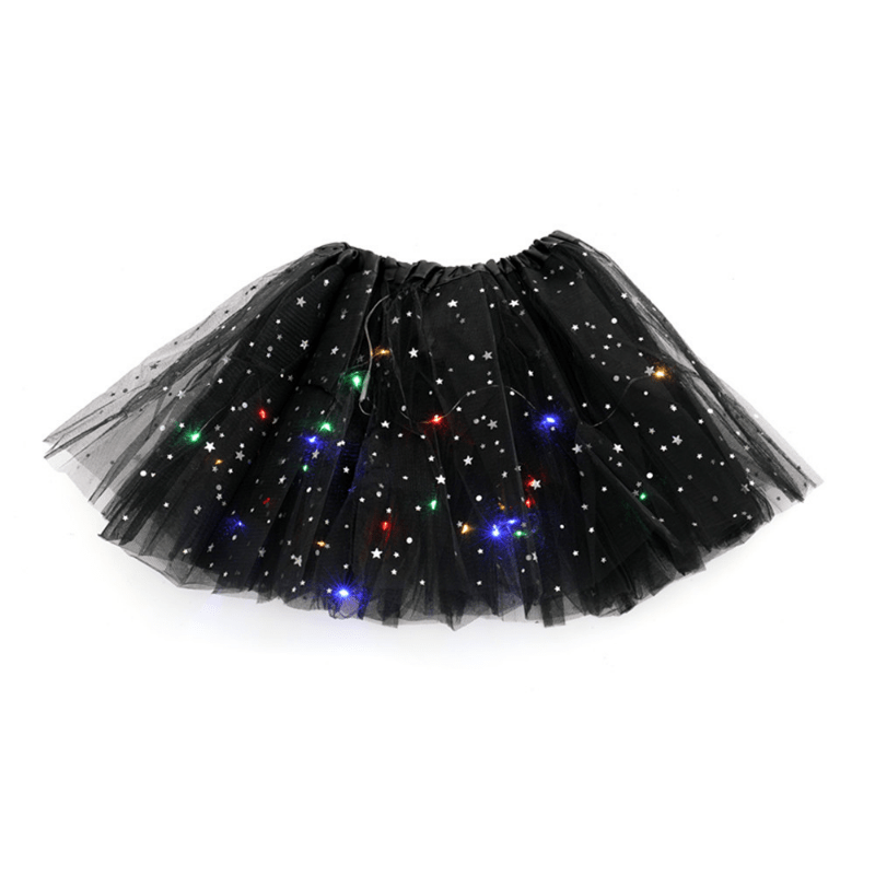 LED Light Flower Princess Tutu Skirt Fairy Costume For Girl