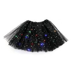 LED Light Flower Princess Tutu Skirt Fairy Costume For Girl