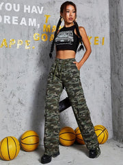 Loose Fit Cargo Pants Women's Denim Jeans
