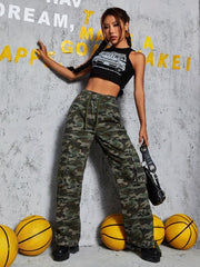 Loose Fit Cargo Pants Women's Denim Jeans