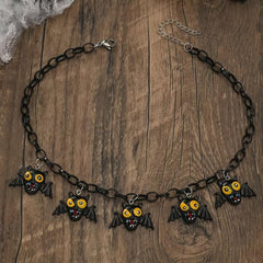 Halloween Pumpkin Monster Ghost Bat Necklace Party Jewelry