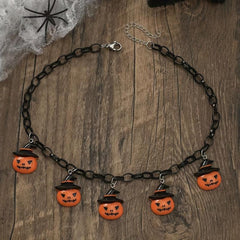 Halloween Pumpkin Monster Ghost Bat Necklace Party Jewelry