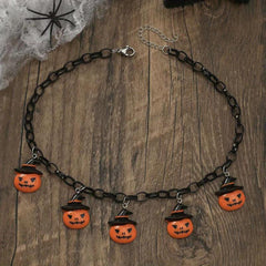 Halloween Pumpkin Monster Ghost Bat Necklace Party Jewelry